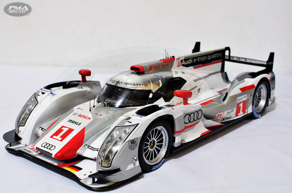 ANDRÉ LOTTERER, BENOÎT TRÉLUYER, MARCEL FÄSSLER 2012 AUDI SPORT NORTH AMERICA AUDI R18 E-TRON QUATTRO 1:18